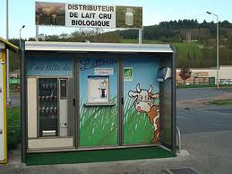 Raw milk vending machines are common in France and Italy